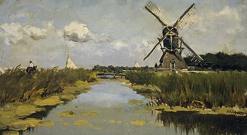 Near Dordrecht, 1889, Johan Hendrik Weissenbruch