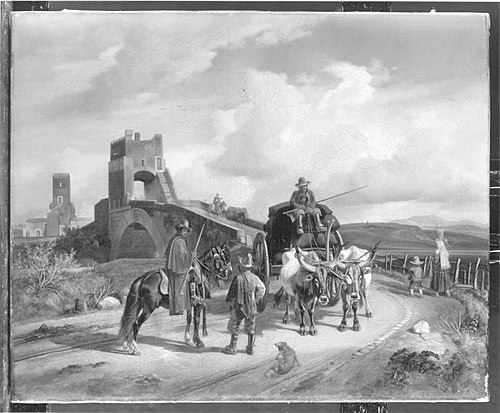 Ponte Salario bei Rom, 1821, Johann Adam Klein