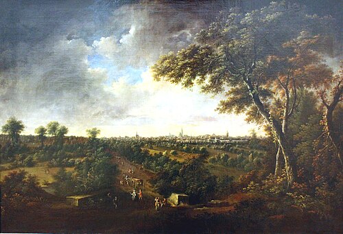 Blick von Lindenau nach Leipzig, , Johann Alexander Thiele