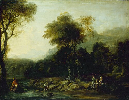 Flusslandschaft mit Fischern, 1720, Johann Alexander Thiele