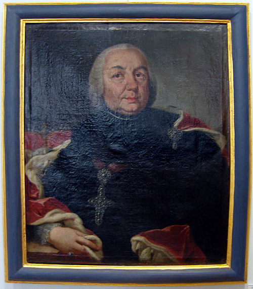Porträt des Fuldaer Fürstbischof Adalbert von Walderdorff, 1758, Johann Andreas Herrlein