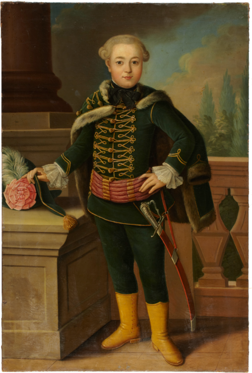 Portrait of Carl Justinian von Holzhausen (1750-1793), 1758, Anton Tischbein