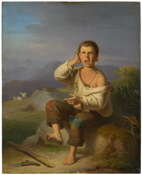 Enfant berger blessé, 1844, Johann Baptist Kirner