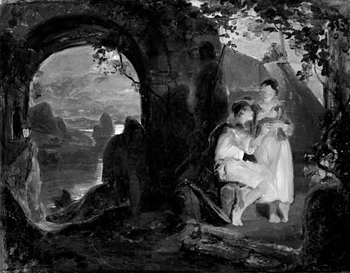 Lovers in a Landscape, 1840, Johann Baptist Kirner