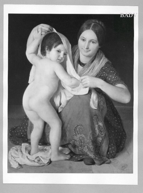 girl with child, 1847, Johann Baptist Reiter