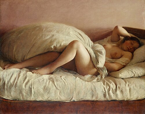 Femme endormie, 1849, Johann Baptist Reiter