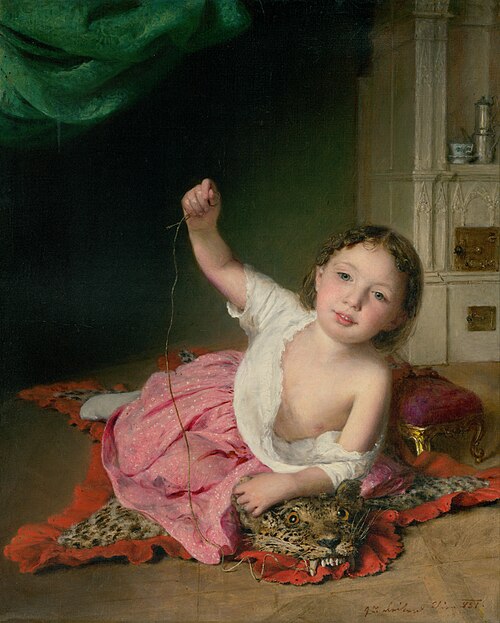 Hrajúce sa dievčatko, 1851, Johann Baptist Reiter