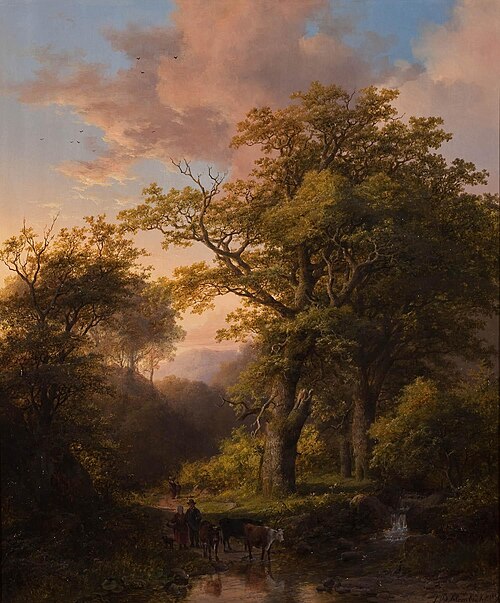 Boslandschap, 1857, Johann Bernhard Klombeck