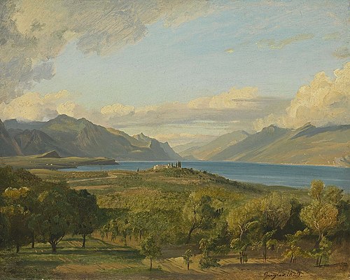 Oberitalienische Seelandschaft, 1829, Johann Christian Ziegler