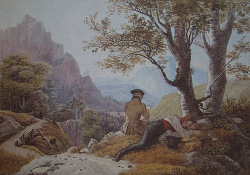 Resting Artists in the Mountains, 1819, Johann Christoph Erhard