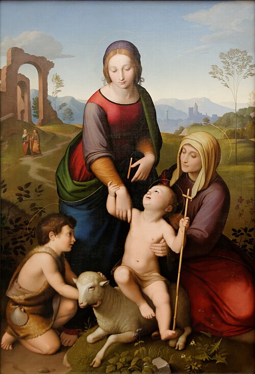 Vierge Marie, Sainte Elisabeth, Jésus, Jean le Baptiste, 1825, Johann Friedrich Overbeck