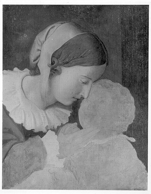 Nina Overbeck mit Sohn Alfons, 1820, Johann Friedrich Overbeck