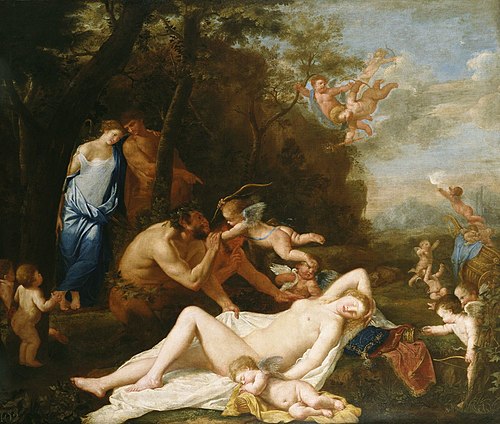 Venus Sleeping, with Satyrs and Cupids, 1635, Karel Philips Spierincks
