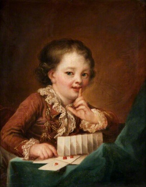 A Small Boy with a House of Cards, 1785, Johann Ernst Heinsius