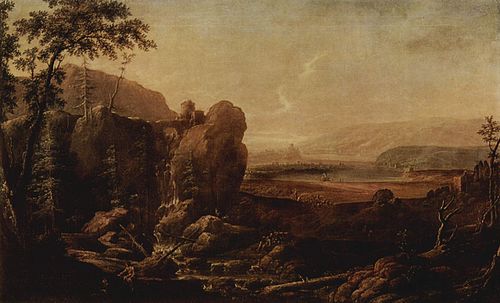 Landscape with a Waterfall, 1725, Johann Friedrich Alexander Thiele