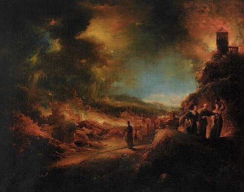 Die Zerstörung Sodoms, 1700, Johann Georg Trautmann