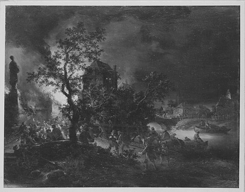 Nächtliche Feuersbrunst, 1765, Johann Georg Trautmann