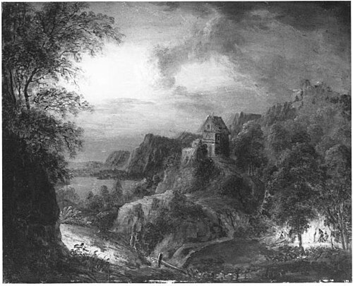 Landscape with Full Moon, 1748, Johann Georg Trautmann