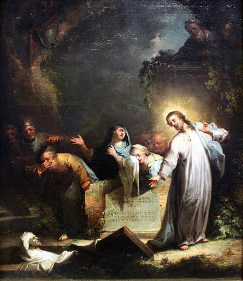 The Raising of Lazarus, 1757, Johann Georg Trautmann