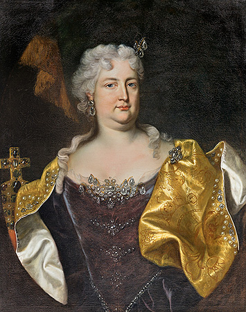 Portrait of Empress Elisabeth Christine (1692-1750), 1731, Johann Gottfried Auerbach