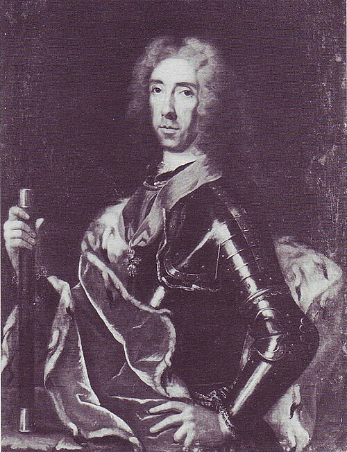 Porträt des Prinzen Eugen von Savoyen (1663-1736)., 1720, Johann Gottfried Auerbach