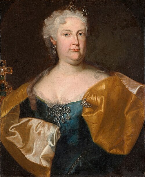 Portrait de l'impératrice Élisabeth Christine de Brunswick., 1737, Johann Gottfried Auerbach