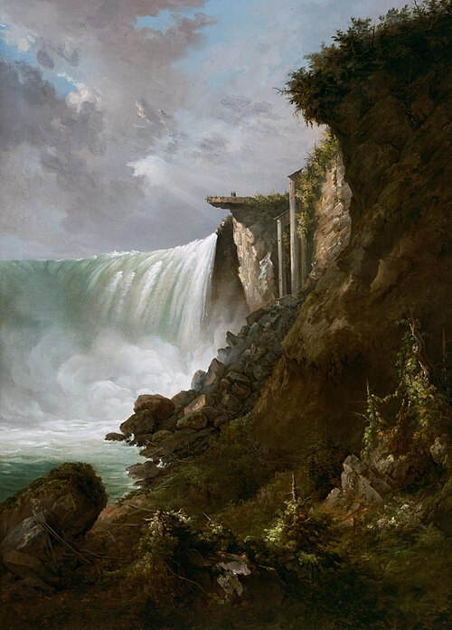 Horseshoe Falls from below the High Bank, 1832, Johann Gustav Grunewald