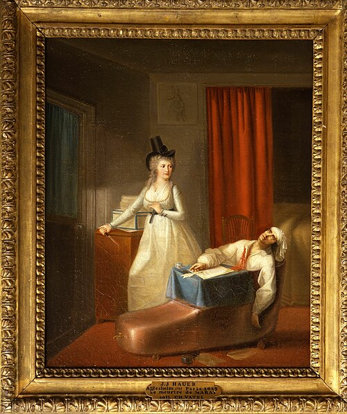 Mort de Marat, 1794, Jean-Jacques Hauer
