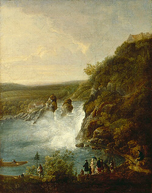 Der Rheinfall vom Zürcher Ufer aus, 1780, Johann Jakob Schalch