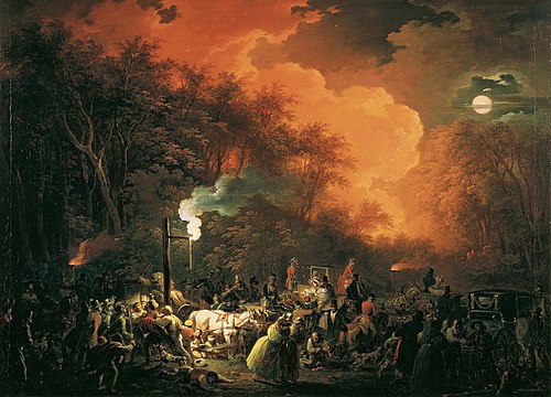 The End of Stuwer's Fireworks Display on 7 May 1833, 1834, Johann Josef Schindler