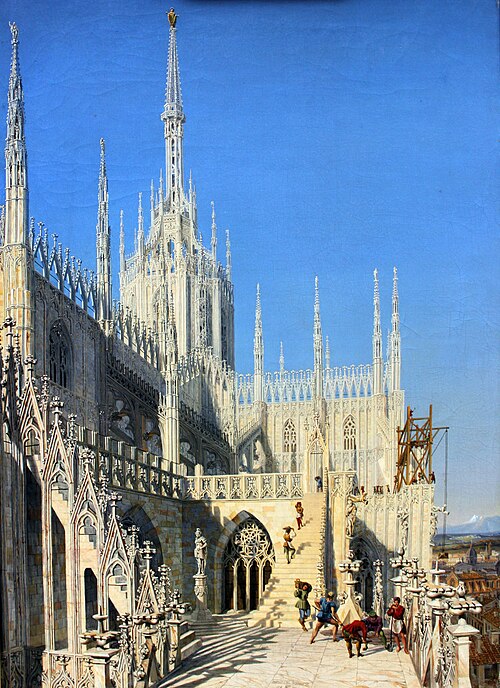 Tower of Milan Cathedral, 1829, Johann Karl Schultz