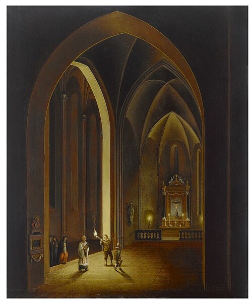 Candlelit Church Interior, , Johann Ludwig Ernst Morgenstern