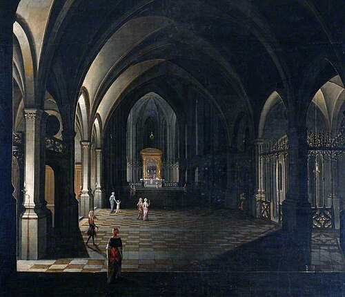 A Church Interior in Flanders, , Johann Ludwig Ernst Morgenstern