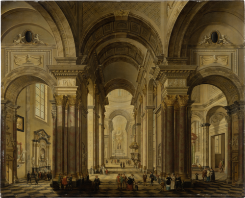 Interior of a Baroque Church, 1792, Johann Ludwig Ernst Morgenstern