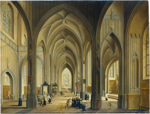 Interior of a Gothic Church, 1793, Johann Ludwig Ernst Morgenstern