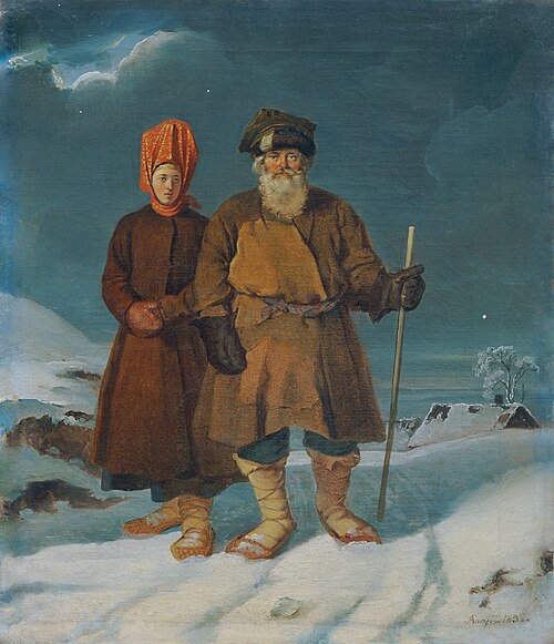 Russian Peasant Couple, 1832, Matthias Ranftl