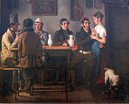 In the Inn, 1833, Johann Michael Neder