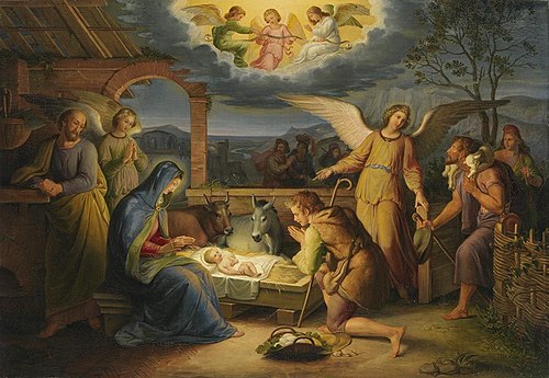 Adoration of the shepherds, 1832, Johann Michael Wittmer