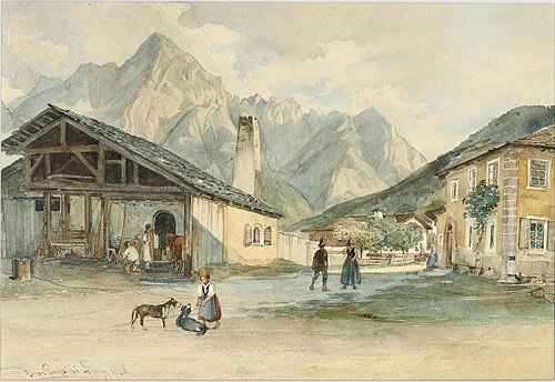 Old forge near Lienz, 1868, Johann Nepomuk Passini