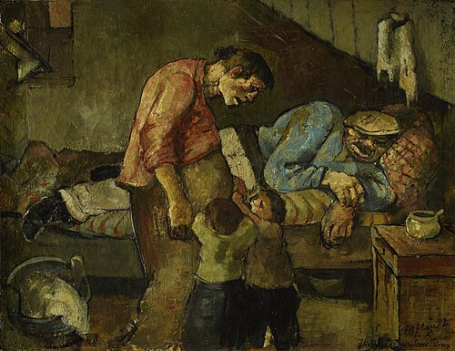 Proletarierfamilie, 1921, Johann Robert Schürch