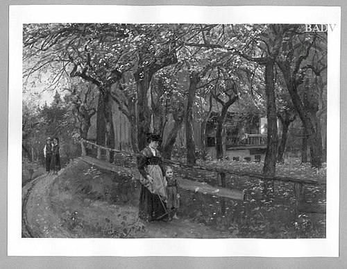 Garden in spring, 1884, Johann Sperl