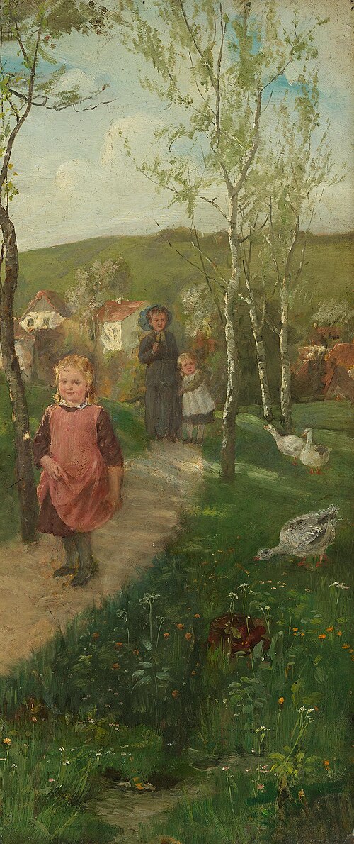 Frühlingslandschaft, 1880, Johann Sperl