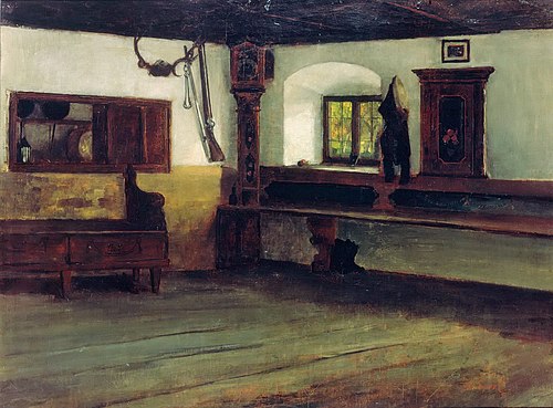 Interior of a Farmhouse, 1877, Johann Sperl