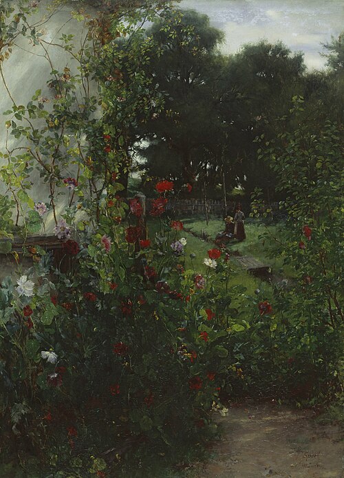 Meadow in front of Leibl's studio in Aibling, 1893, Johann Sperl