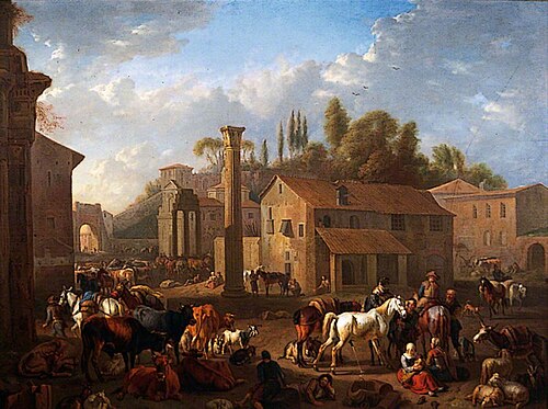 Soldiers Resting in a Village, 1697, Pieter van Bloemen