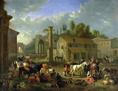 Soldiers resting in a Village, 1697, Pieter van Bloemen
