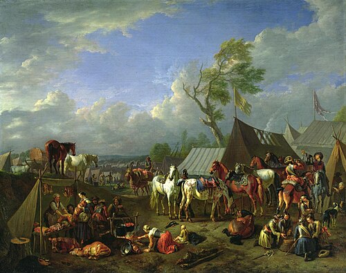 Military encampment, 1697, Pieter van Bloemen
