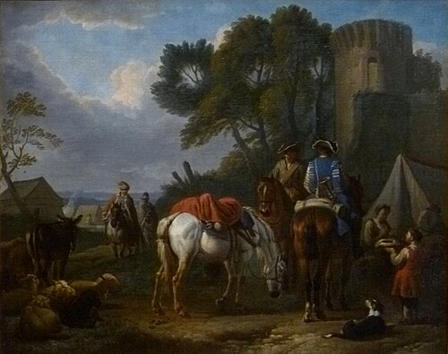 The Camp of Cavalrymen, 1719, Pieter van Bloemen