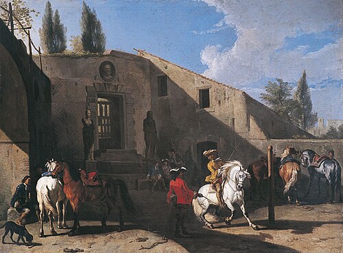 The riding school, 1673, Pieter van Bloemen