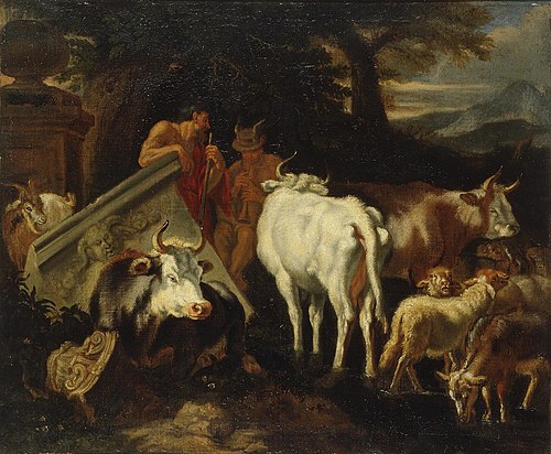 Mercury and Argus, 1750, Pieter van Bloemen